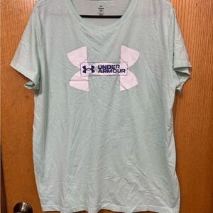 Under Armour Mint Green Logo Short Sleeve Tee